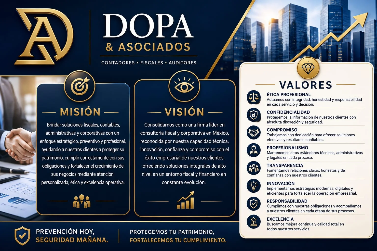 Misión, visión y valores DOPA & Asociados